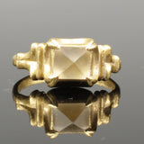 STUNNING RENAISSANCE GOLD & ROCK CRYSTAL QUATREFOIL RING - CIRCA 15th-16thC (89)