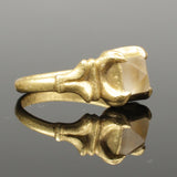 STUNNING RENAISSANCE GOLD & ROCK CRYSTAL QUATREFOIL RING - CIRCA 15th-16thC (89)