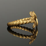 FABULOUS ANCIENT VIKING GOLD TWISTED RING - CIRCA 9th/10th CENTURY (B204)