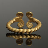 FABULOUS ANCIENT VIKING GOLD TWISTED RING - CIRCA 9th/10th CENTURY (B204)