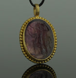 ANCIENT ROMAN GOLD INTAGLIO PENDANT "NUDE FIGURES" CIRCA - 2nd/4th Century AD