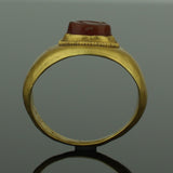 SUPERB ANCIENT ROMAN GOLD INTAGLIO RING "CRUSTACEAN" - 2nd Century AD (074)