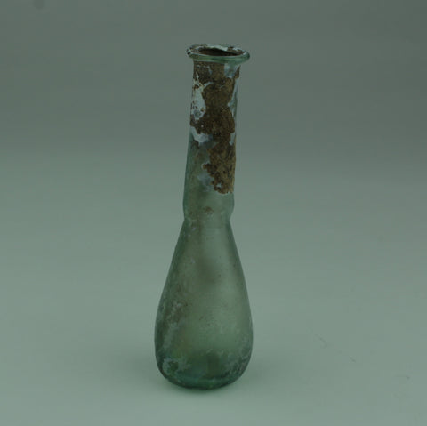 ANCIENT ROMAN GLASS UNGUENTARIUM - CIRCA 1ST-3RD CENTURY AD 017
