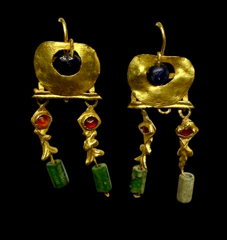 GORGEOUS ANCIENT ROMAN GOLD EARRINGS - CIRCA 2nd CENTURY AD (E01)
