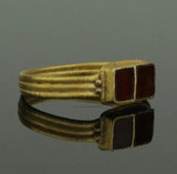 BEAUTIFUL ANCIENT MEROVINGIAN GOLD RING WITH GARNETS - 6th Century AD (0087)