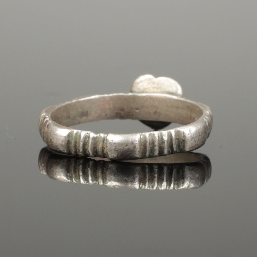 BEAUTIFUL ANCIENT MEDIEVAL SILVER RING WITH HEART - CIRCA 15TH C ...
