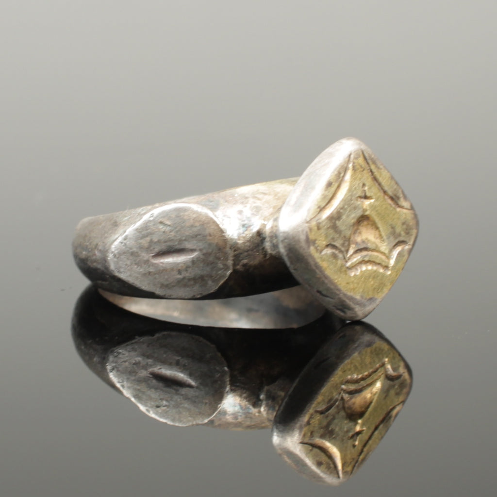 BEAUTIFUL ANCIENT MEDIEVAL SILVER RING WITH TEMPLE - CIRCA 15TH CENTUR ...