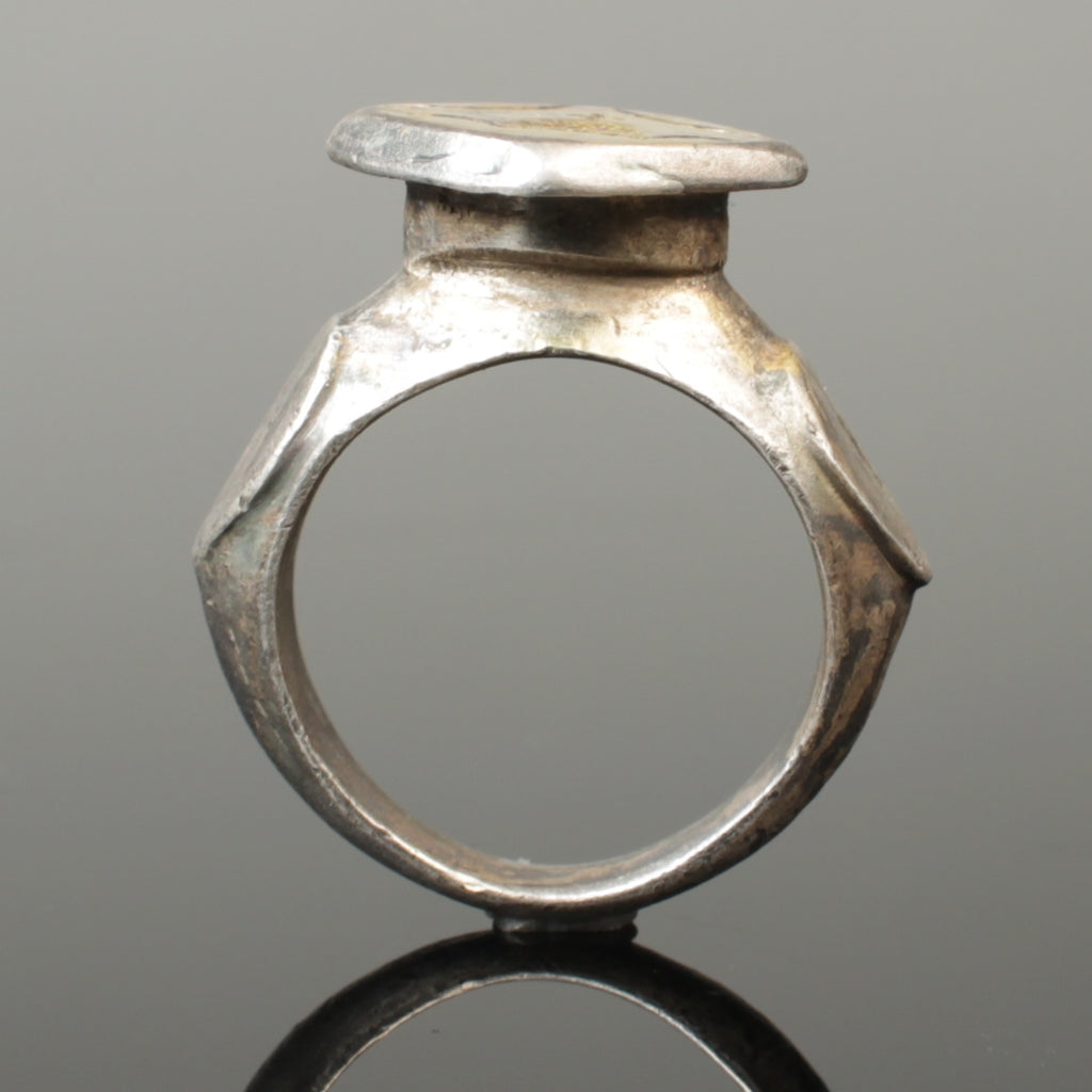 BEAUTIFUL ANCIENT MEDIEVAL SILVER RING WITH TEMPLE - CIRCA 15TH CENTUR ...