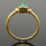 STUNNING RENAISSANCE GOLD & EMERALD RING - CIRCA 15th-16th Century AD (2209)