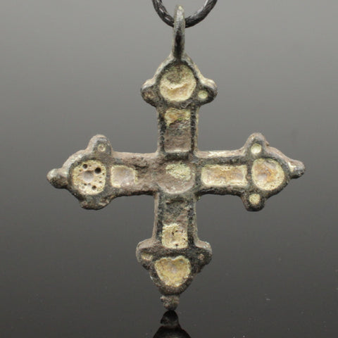 ANCIENT VIKING BRONZE CROSS PENDANT - CIRCA 9th/11th CENTURY (4274)