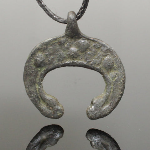 VIKING BRONZE LUNULA PENDANT - CIRCA -10TH CENTURY AD (V050)