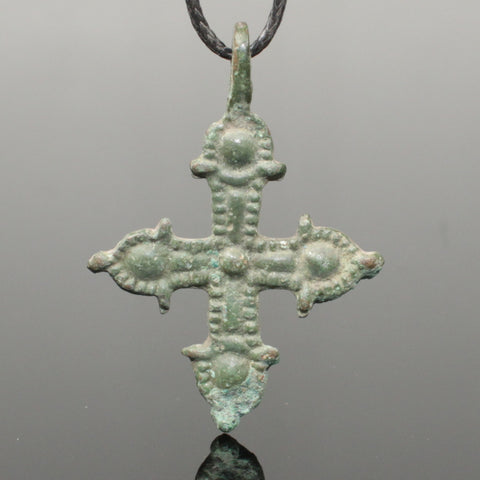 ANCIENT VIKING BRONZE CROSS PENDANT - CIRCA 9th/11th CENTURY (V04)