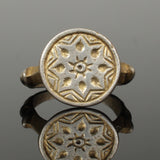 STUNNING MEDIEVAL SILVER GILT RING - CIRCA 12th-14th Century AD (S012)