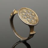 STUNNING MEDIEVAL SILVER GILT RING - CIRCA 12th-14th Century AD (S012)