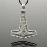 SUPERB ANCIENT VIKING SILVER MJOLNIR THORS HAMMER PENDANT - CIRCA 9th/10thC (F2)