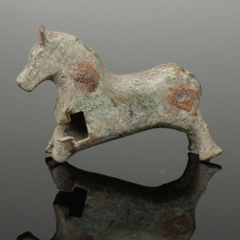 ANCIENT BYZANTINE BRONZE LOCK IN THE FORM OF A HORSE - CIRCA 8TH/12TH CENTURY