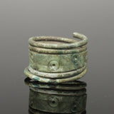 VIKING BRONZE SPIRAL RING - CIRCA -10TH CENTURY AD (R031)