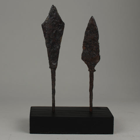2 x ANCIENT VIKING IRON ARROW HEADS - CIRCA 8th/11th Century (AG2)