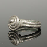 ANCIENT VIKING SILVER SPIRAL RING - CIRCA 9th/10th CENTURY (H232)