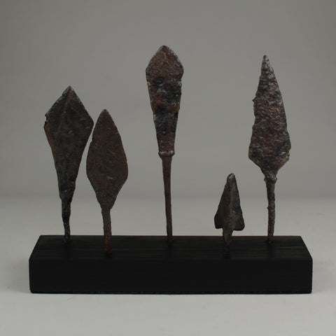 5 x ANCIENT VIKING IRON ARROW HEADS - CIRCA 8th/11th Century (AG05)