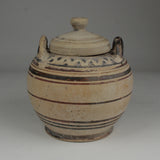 WONDERFUL ANCIENT CORINTHIAN POTTERY LIDDED LEKANE JAR - CIRCA 6TH C BC