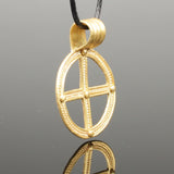 SUPERB ANCIENT ROMAN/CELTIC GOLD SUN CROSS , WHEEL PENDANT - 1st/2nd Century AD