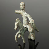 ANCIENT CELTIC BRONZE HORSE & RIDER FIGURE - CIRCA 50BC