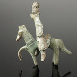 ANCIENT CELTIC BRONZE HORSE & RIDER FIGURE - CIRCA 50BC