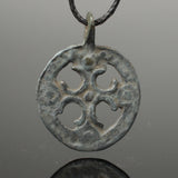 WONDERFUL VIKING BRONZE CROSS PENDANT - CIRCA -10TH CENTURY AD (P21)
