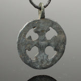 WONDERFUL VIKING BRONZE CROSS PENDANT - CIRCA -10TH CENTURY AD (P21)