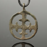 WONDERFUL VIKING BRONZE CROSS PENDANT - CIRCA -10TH CENTURY AD (P22)