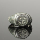 ANCIENT ROMAN BRONZE RING - CIRCA 50BC (RR1)