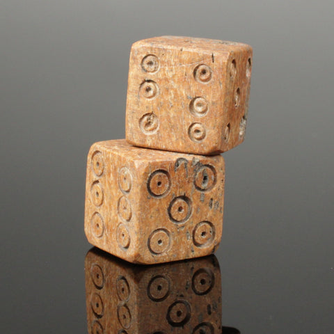 PAIR OF ANCIENT ROMAN DIE DICE - DATING CIRCA -1st/4th Century AD