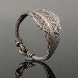 WONDERFUL ANCIENT VIKING SILVER RING - CIRCA 9th/10th CENTURY (0326)