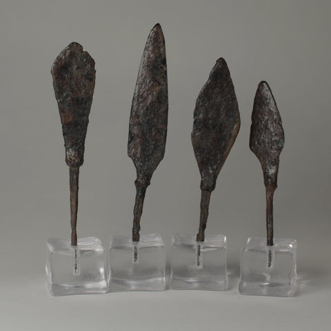 4 x ANCIENT VIKING IRON ARROW HEAD GROUP - CIRCA 8th/11th Century (AHG4)