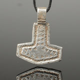 SUPERB ANCIENT VIKING SILVER MJOLNIR THORS HAMMER PENDANT - CIRCA 9th/10thC