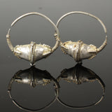 ANCIENT BYZANTINE SILVER EARRINGS - CIRCA 6th/12th CENTURY (B15)