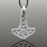 SUPERB ANCIENT VIKING SILVER MJOLNIR THORS HAMMER PENDANT - CIRCA 9th/10thC (T1)