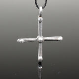 SUPERB ANCIENT MEDIEVAL SILVER CROSS PENDANT - CIRCA 12TH/15TH C (C1)
