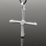 SUPERB ANCIENT MEDIEVAL SILVER CROSS PENDANT - CIRCA 12TH/15TH C (C1)