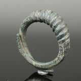 SUPERB ANCIENT VIKING BRONZE RING - CIRCA 9th/10thC (BR03)