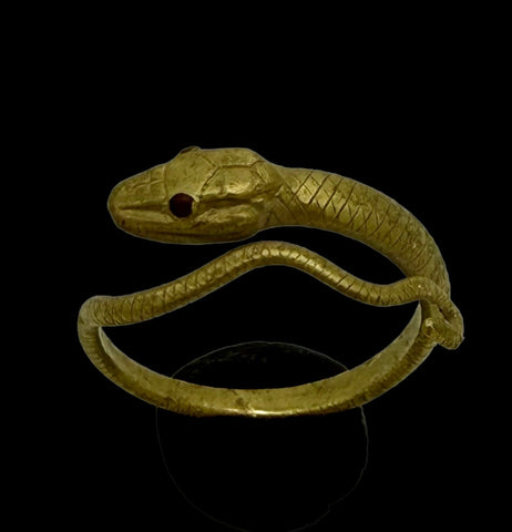 BEAUTIFUL ANCIENT ROMAN GOLD SERPENT RING - CIRCA 1st/2nd Century AD (3399)
