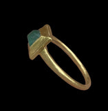 BEAUTIFUL MEDIEVAL GOLD & EMERALD RING - CIRCA 13th-14th Century AD (3498)