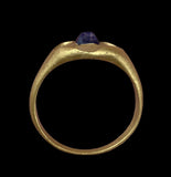 BEAUTIFUL MEDIEVAL GOLD & SAPPHIRE QUATREFOIL RING CIRCA 14th-15th Century AD
