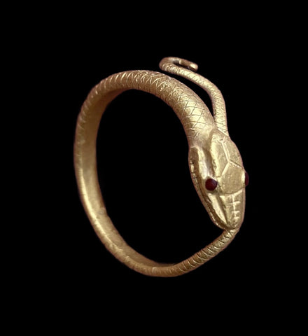 BEAUTIFUL ANCIENT ROMAN GOLD SERPENT RING - CIRCA 1st/2nd Century AD (2399)