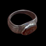 ANCIENT ROMAN SILVER INTAGLIO RING FORTUNA- 2nd Century AD (R2042)