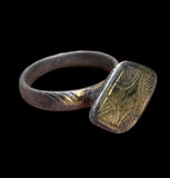 STUNNING MEDIEVAL SILVER GILT RING - CIRCA 12th-14th Century AD (S0312)