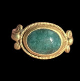 WONDERFUL ANCIENT ROMAN GOLD & EMERALD RING - 2nd Century AD (2119)