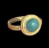 WONDERFUL ANCIENT ROMAN GOLD & EMERALD RING - 2nd Century AD (21154)