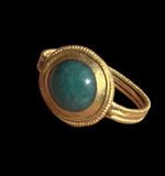 WONDERFUL ANCIENT ROMAN GOLD & EMERALD RING - 2nd Century AD (21154)
